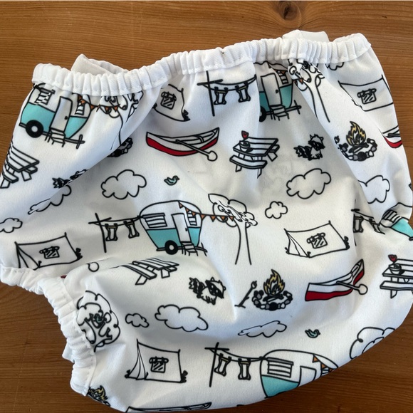 Thirsties Kids Cloth Diapers - Blue and White - Picture 3 of 6
